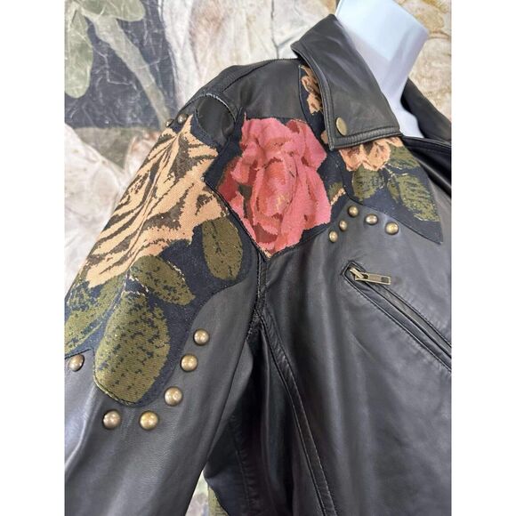 New Free People Rebel Rose Moto Jacket Size Medium - Picture 13 of 13